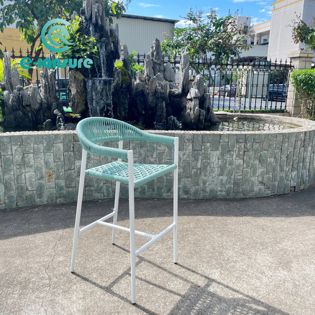 Seria de mobilier casual și elegant Noua fr&acirc;nghie &icirc;mpletită Scaun de bar cu design nou