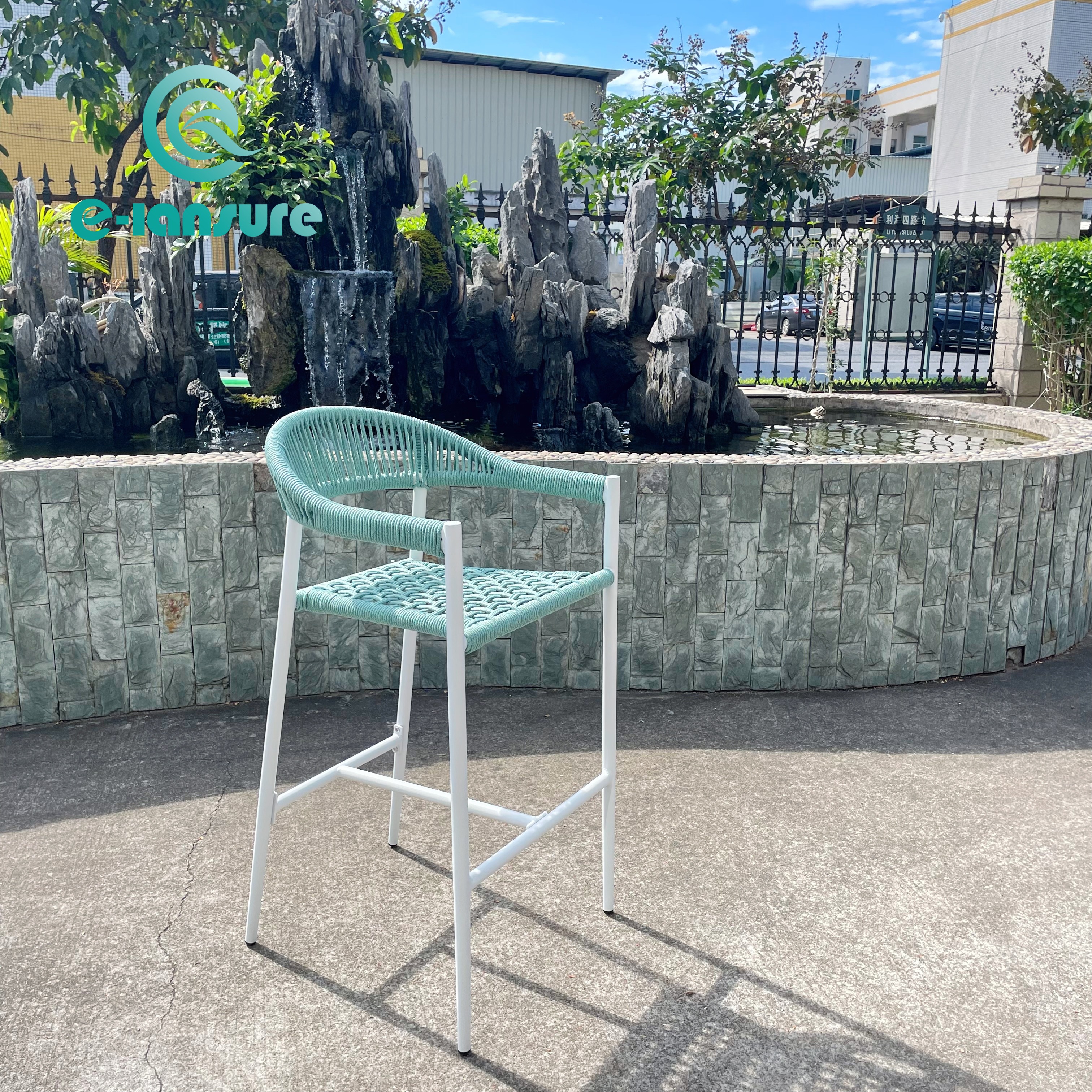 Seri Furnitur Santai dan Elegan Baru BRAIDED Rope New Design Bar Chair
