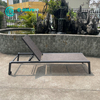 Espregui&ccedil;adeira de sol de alum&iacute;nio ao ar livre moderna e minimalista com tecido imperme&aacute;vel p&aacute;tio espregui&ccedil;adeira para casa jardim p&aacute;tio