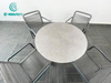 Mobili da pranzo all'aperto minimalisti Set da pranzo 4+1 Sedia da pranzo in alluminio con tavolo rotondo per ristorante con patio