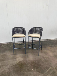 6mm kulat&aacute; barov&aacute; židle na tkan&iacute; olefinov&eacute;ho lana na terasu