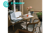 Mob&iacute;lia de restaurante de alum&iacute;nio por atacado elegante tecido rattan cadeira de banco jardim longo banco p&aacute;tio sof&aacute; cadeira para bistr&ocirc; ao ar livre cafeteria