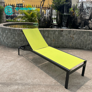 Заманауи сыртқы аула жиһазы Алюминий жақтауынан жасалған шезлонг, Вилла қонақ үйіне арналған су өткізбейтін матадан жасалған шезлондық орындық