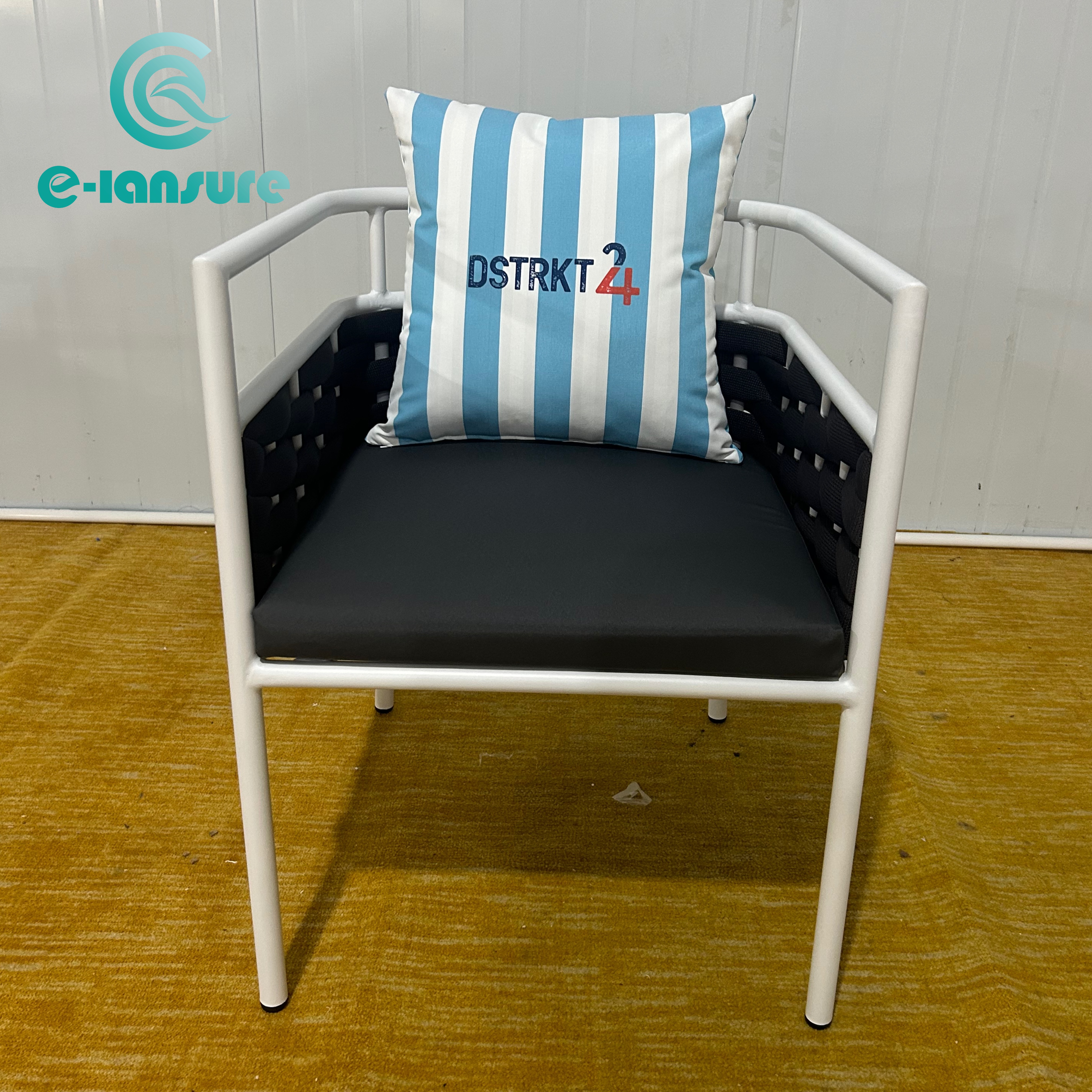 Mobilier de exterior simplu în stil exterior Scaun țesut pentru grădină de casă pentru curte de grădină