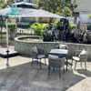 Modern Outdoor Braided Rope Design Aluminium Dining Chair And Table Set
