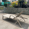 Gal&aacute;nta Lasmuigh Sun Lounger Fr&aacute;ma Al&uacute;manam Chaise Lounge Cathaoirleach Leaba Gr&eacute;ine Taobh na Sn&aacute;mha Le Dearadh Armrest Do Patio Saoire &Oacute;st&aacute;in