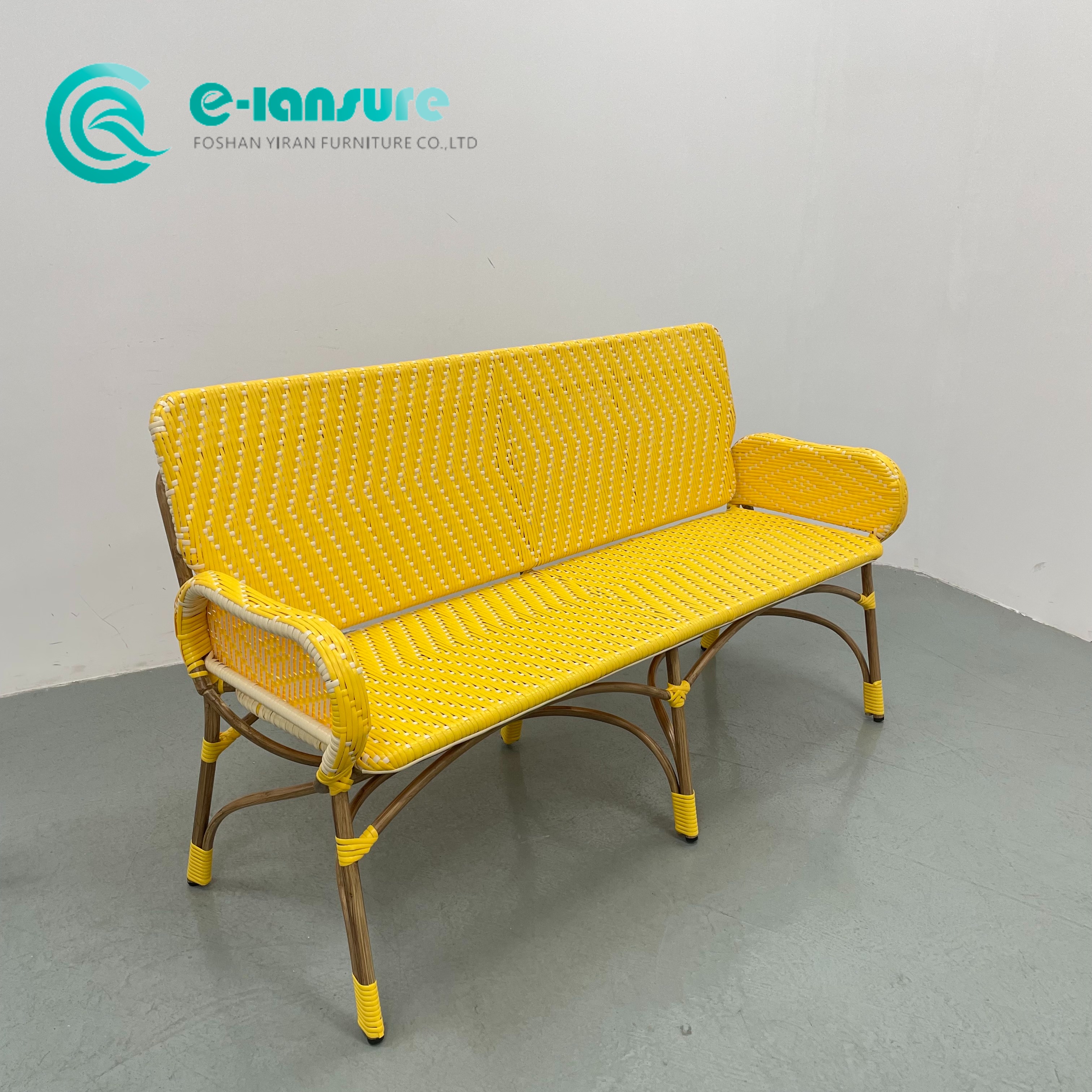 Kiti cha Sofa cha Bustani ya Bustani ya Bustani ya Bustani ya Bustani ya Bustani ya Kiti ya Kiti ya Mtindo ya Alumini ya Alumini ya Rattan