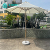 Namještaj za vanjske kišobrane Aluminijski okvir s drvenom završnom obradom Suncobran Suncobran Vodootporna tkanina Okrugli suncobran za hotelsku plažu 