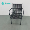 Mobilier d'ext&eacute;rieur minimaliste, chaise de salle &agrave; manger en aluminium de qualit&eacute;, chaise de jardin, loisirs, corde tiss&eacute;e, avec table basse, ensemble pour balcon de la maison