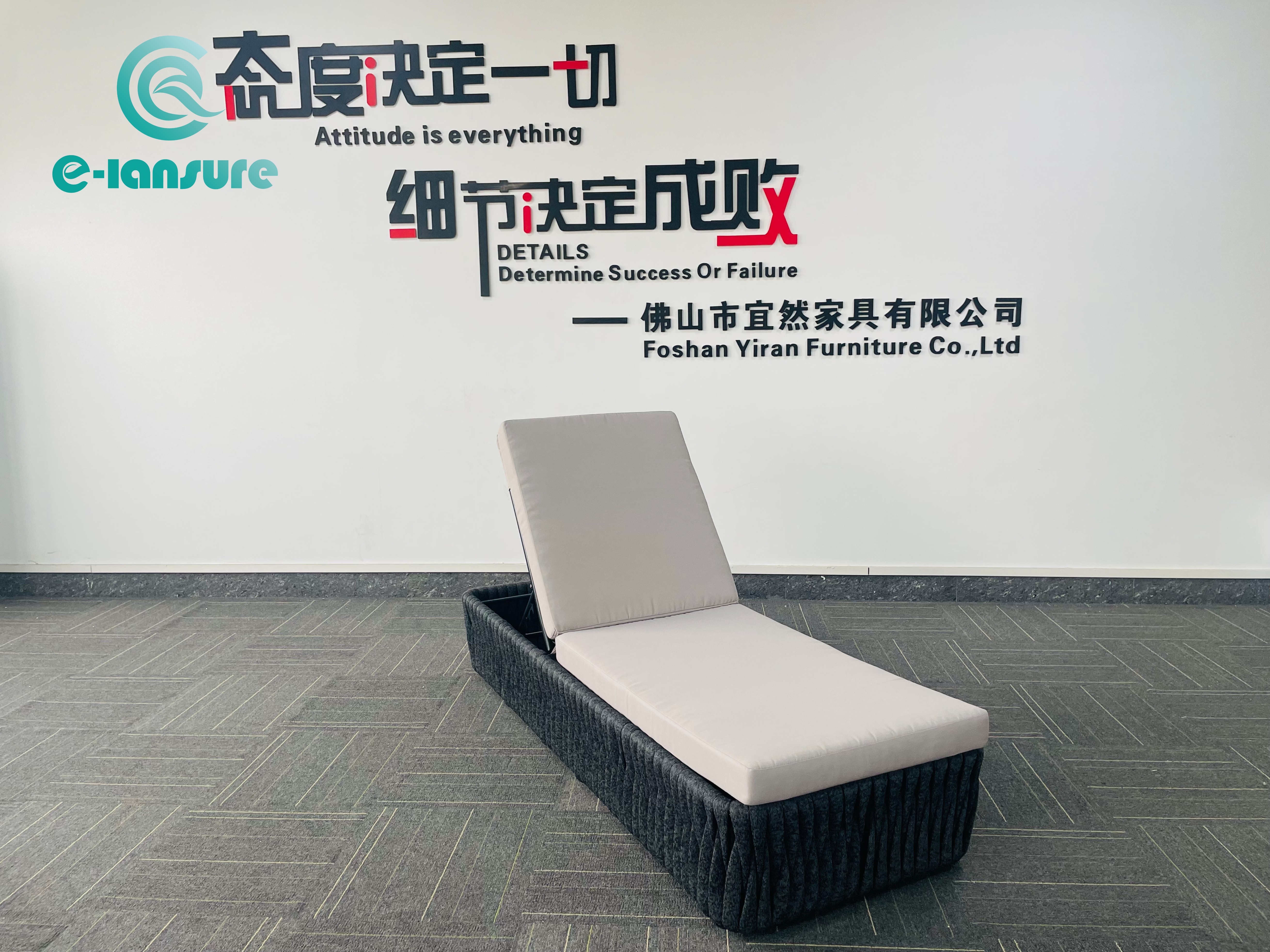 Жоғары сапалы ашық күн Lounger Woven Rope Rope RecloNing Күнтізбе Опа Қапталған Алюминий Жақтау