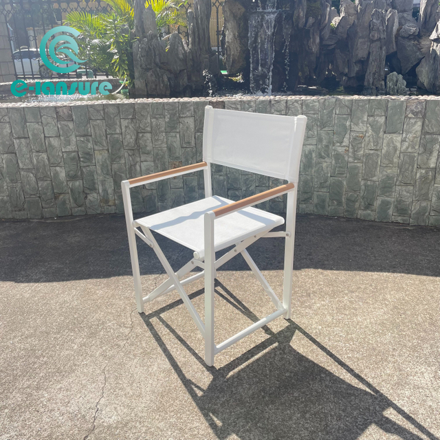Kerusi Perkhemahan Lipat Perabot Luar Mudah Kerusi Pengarah Bingkai Aluminium untuk Patio Taman