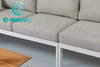 Elegante sof&aacute; ao ar livre m&oacute;veis dur&aacute;vel quadro de alum&iacute;nio conjunto sof&aacute; de canto jardim com mesa de caf&eacute; conjunto para casa villa