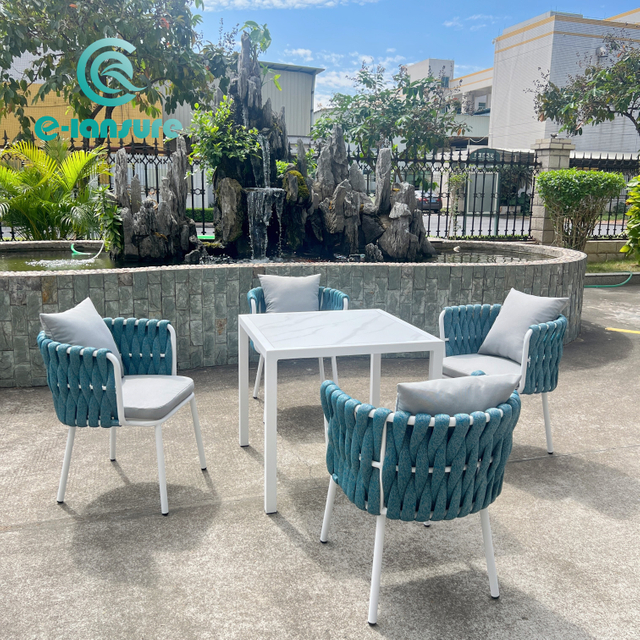 آرام دہ اور پرسکون آنگن فرنیچر سیریز آؤٹ ڈور گارڈن چیئر لٹ رسی نئے ڈیزائن