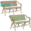 Sedia da giardino per esterni con panca in rattan, mobili in alluminio di qualit&agrave; all'ingrosso di fabbrica, poltrona lunga per ristorante con patio domestico