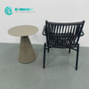 Mobilier d'ext&eacute;rieur minimaliste, chaise de salle &agrave; manger en aluminium de qualit&eacute;, chaise de jardin, loisirs, corde tiss&eacute;e, avec table basse, ensemble pour balcon de la maison