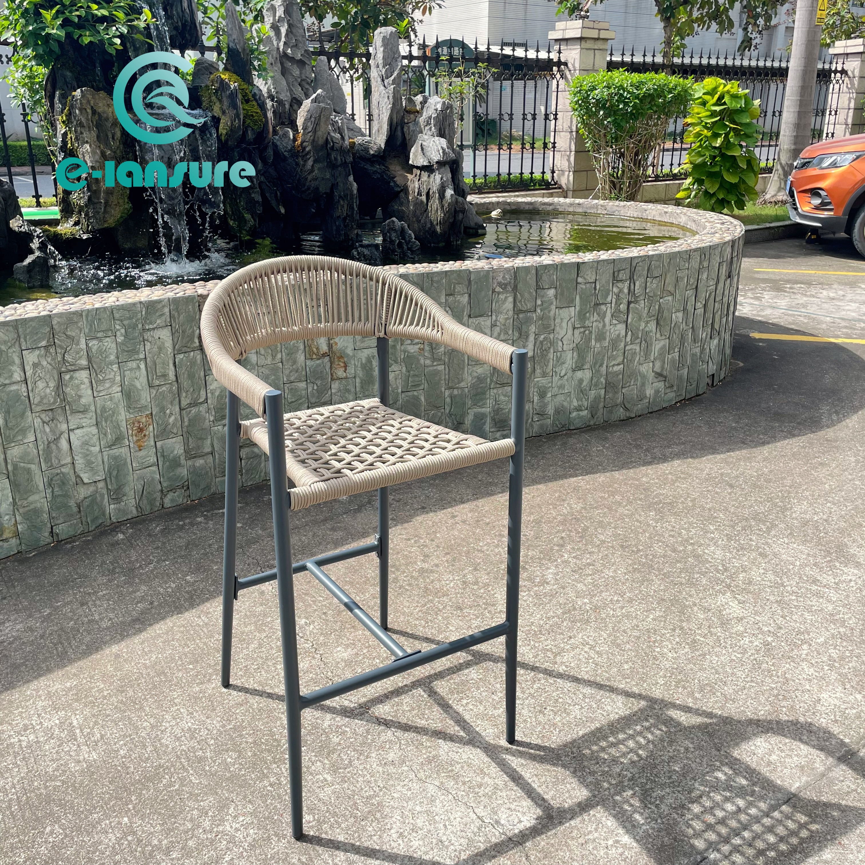 Gairdín troscáin lasmuigh stylish seanré cathaoireacha barra barraí ard le haghaidh PATIO