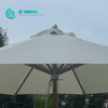 Modern Grosir Payung Taman Bingkai Aluminium Dengan Selesai Kayu Semua Cuaca Kain Payung Teras Dengan Dasar Marmer untuk Hotel Resort Beach