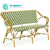 Sedia da giardino per esterni con panca in rattan, mobili in alluminio di qualit&agrave; all'ingrosso di fabbrica, poltrona lunga per ristorante con patio domestico