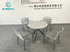 Mobili da pranzo all'aperto minimalisti Set da pranzo 4+1 Sedia da pranzo in alluminio con tavolo rotondo per ristorante con patio