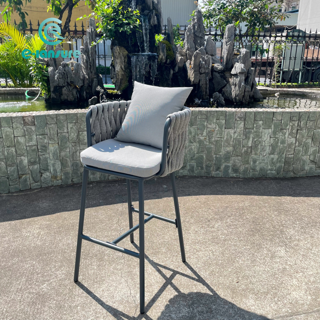 হট সেলিং আসবাবপত্র সিরিজ আউটডোর গার্ডেন বার চেয়ার কুশন সঙ্গে হাই ব্যাক