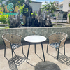 គ្រឿងសង្ហារឹមក្រៅផ្ទះធម្មតា សួនសាមញ្ញ កៅអីខ្សែពួរធ្វើពីអាលុយមីញ៉ូមសម្រាប់គេហដ្ឋាន 