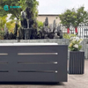 Zunanji aluminijasti ležalnik ob bazenu, vremensko odporen dvojni ležalnik za sončenje za letovišče Villa