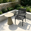 Ensemble chaise de salle &agrave; manger et Table basse en corde tiss&eacute;e en aluminium minimaliste, pour balcon et jardin